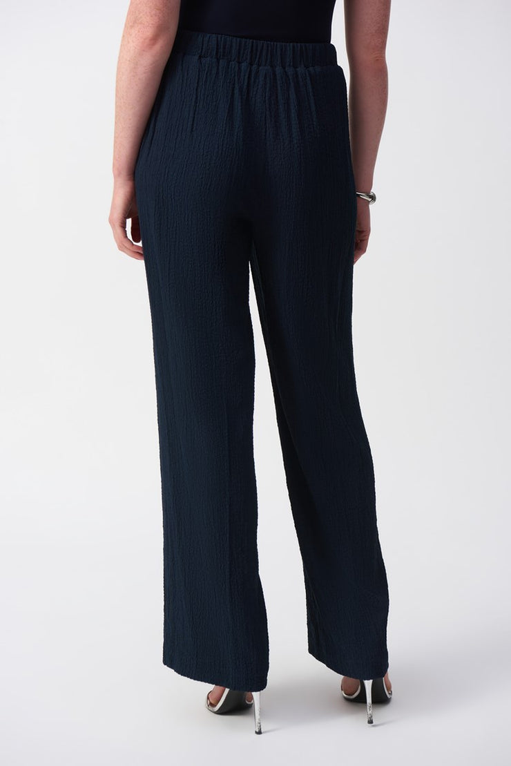 Seersucker Wide Leg Pull-On Pants