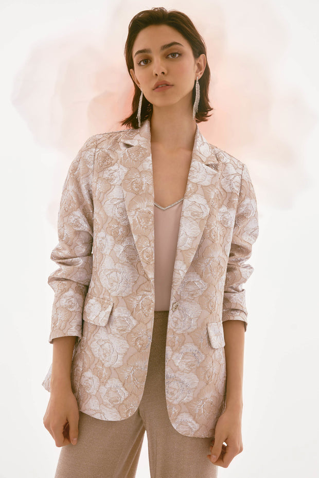Signature | Brocade Floral Print Blazer