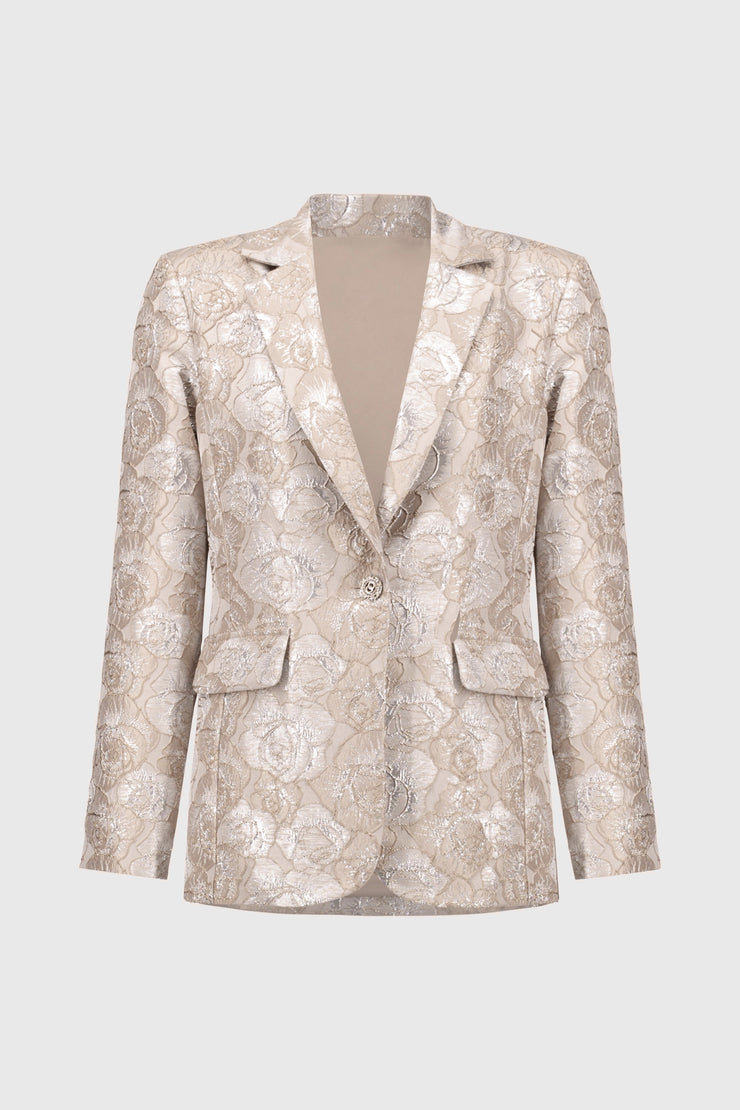 Signature | Brocade Floral Print Blazer