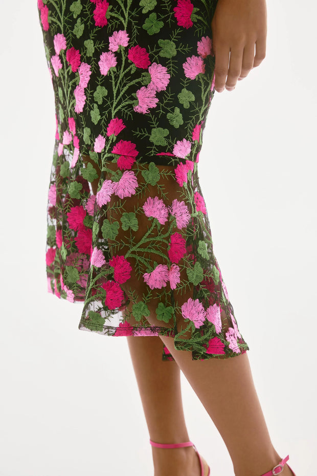 Signature |  Floral Embroidered Midi Dress