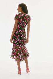 Signature |  Floral Embroidered Midi Dress