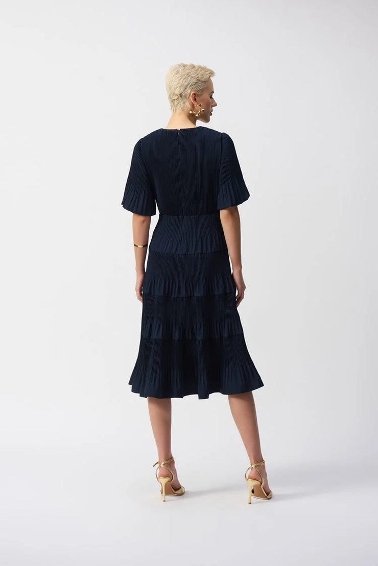 Pleated Woven Fit And Flare dress