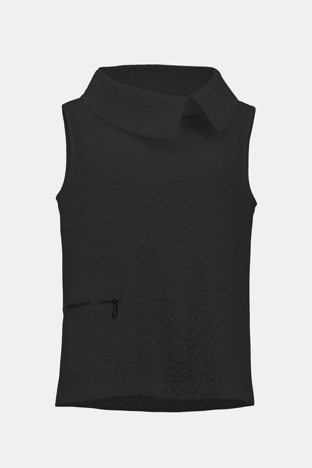 Seersucker Sleeveless Straight Top