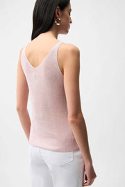 Metallic Knitted Camisole with Rhinestones