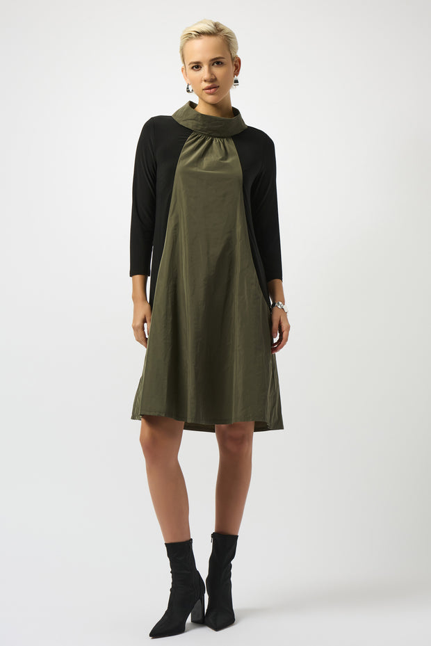 Silky Knit & Memory Colour Block Dress