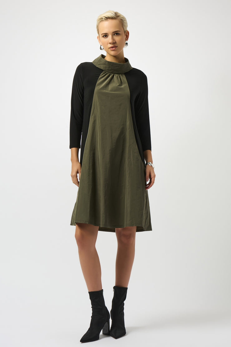 Silky Knit & Memory Colour Block Dress