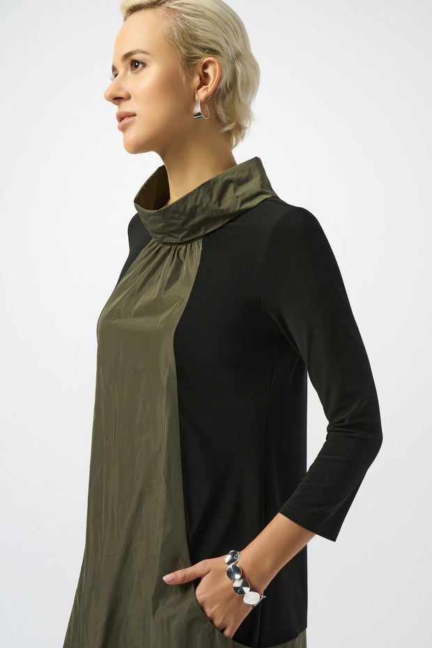 Silky Knit & Memory Colour Block Dress