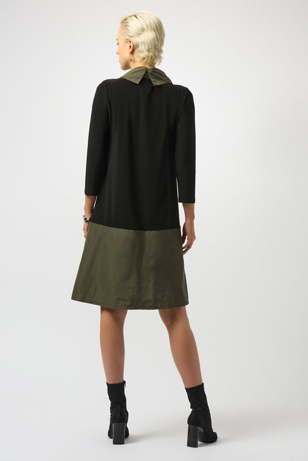 Silky Knit & Memory Colour Block Dress