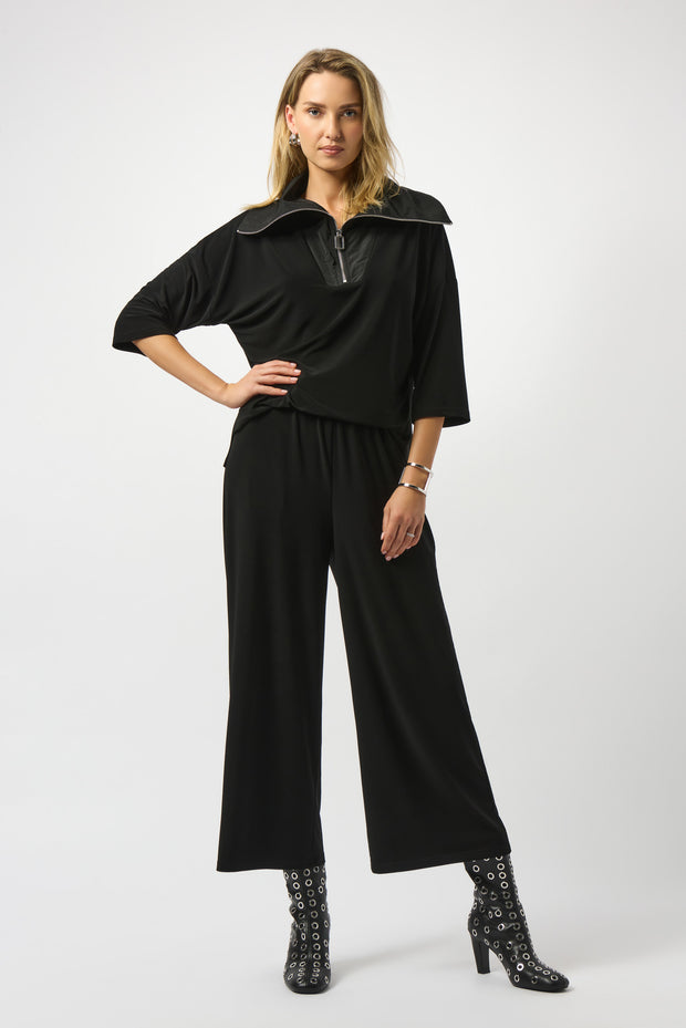 Silky Knit & Memory Culotte Jumpsuit