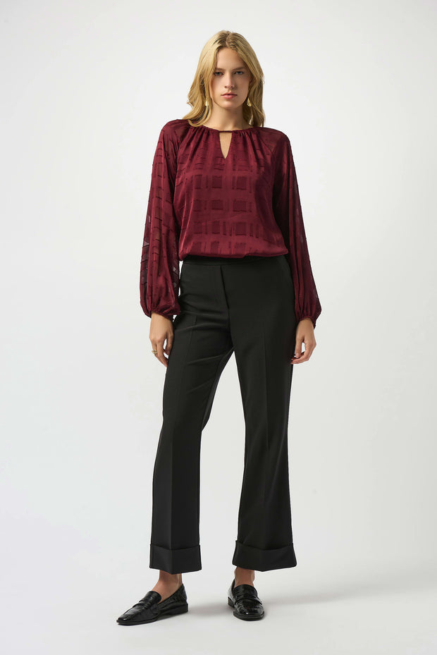 Satin Burnout Boxy Top