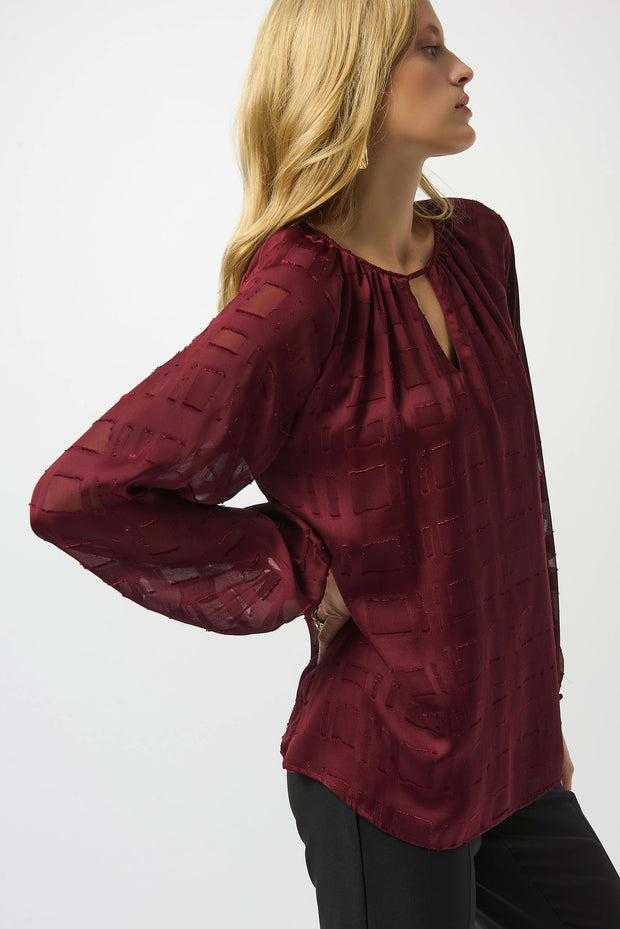 Satin Burnout Boxy Top