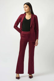 Scuba Suede Flared Pull-On Pants