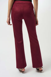 Scuba Suede Flared Pull-On Pants