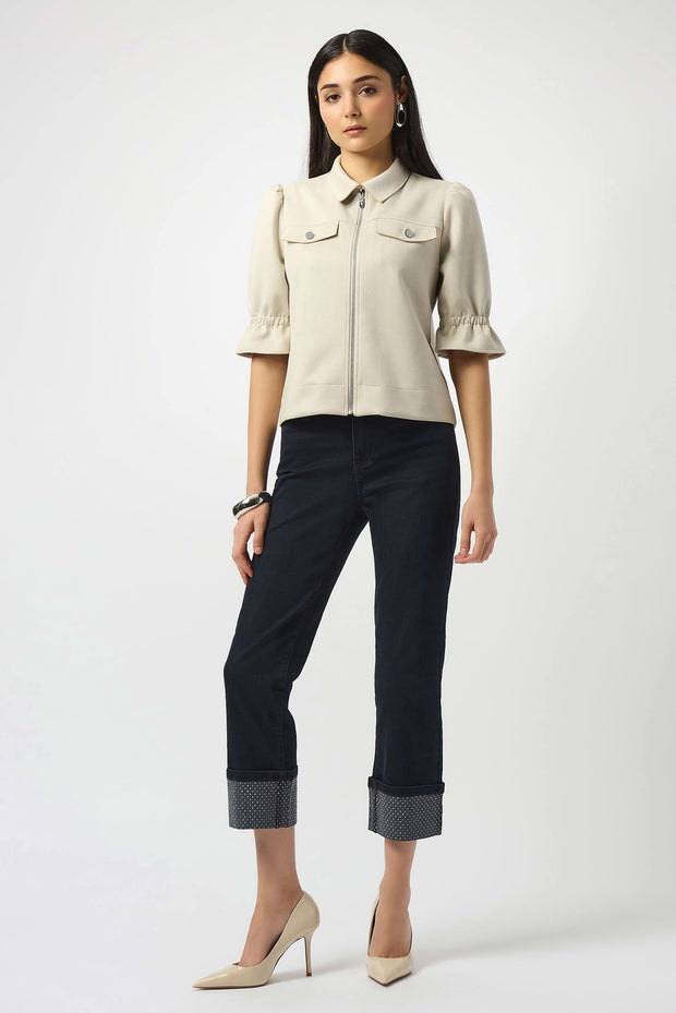 Scuba Suede Cropped Jacket