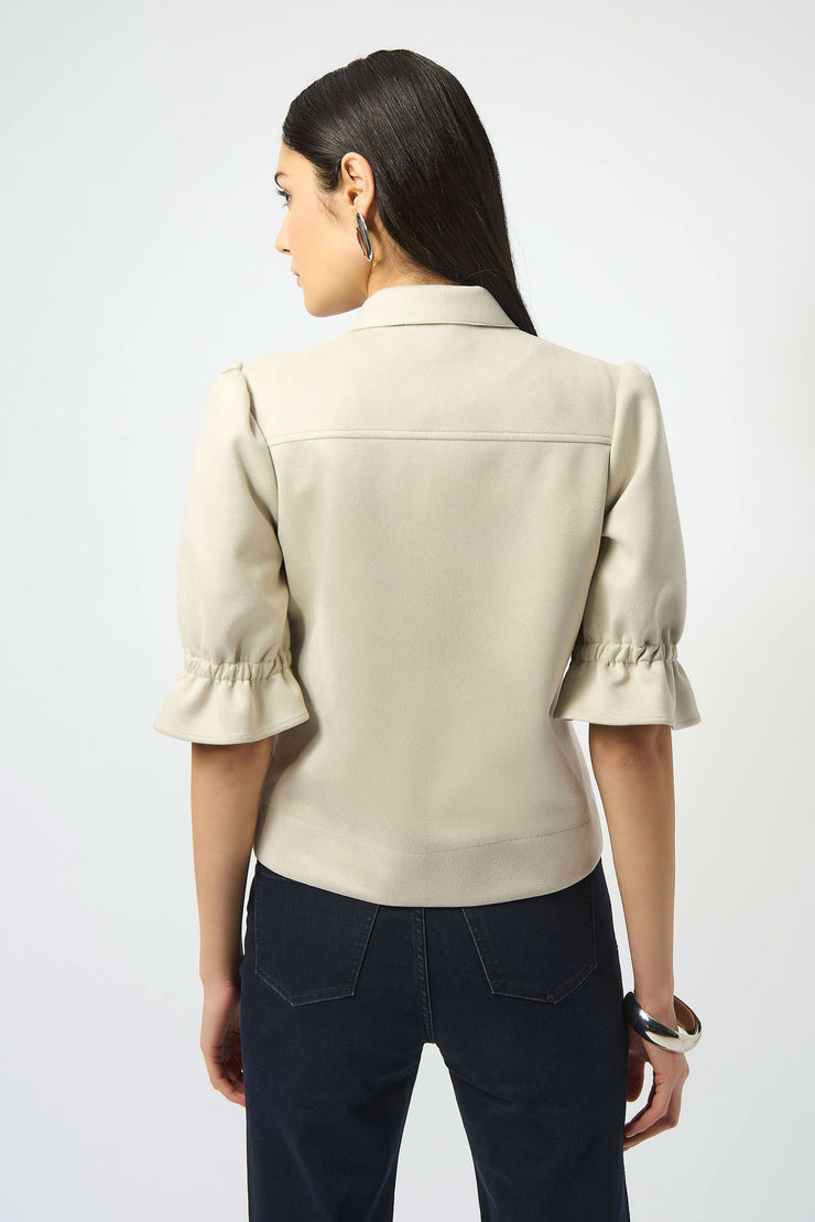 Scuba Suede Cropped Jacket