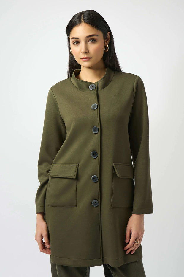 Scuba Jersey Straight Coat