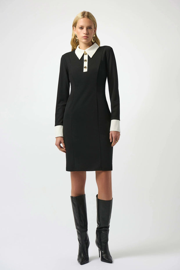 Scuba Crepe Colour-Block Shift Dress