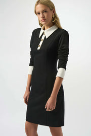 Scuba Crepe Colour-Block Shift Dress