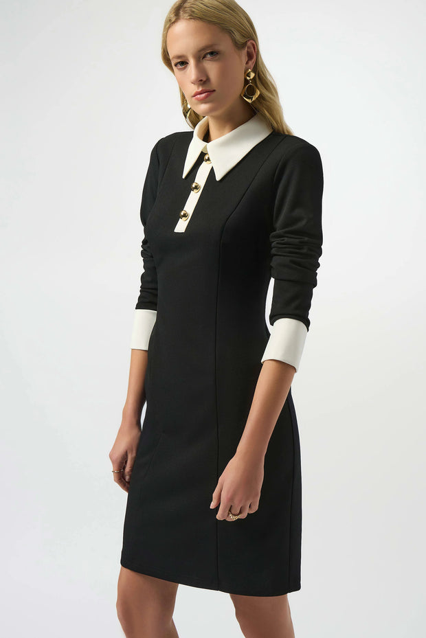 Scuba Crepe Colour-Block Shift Dress