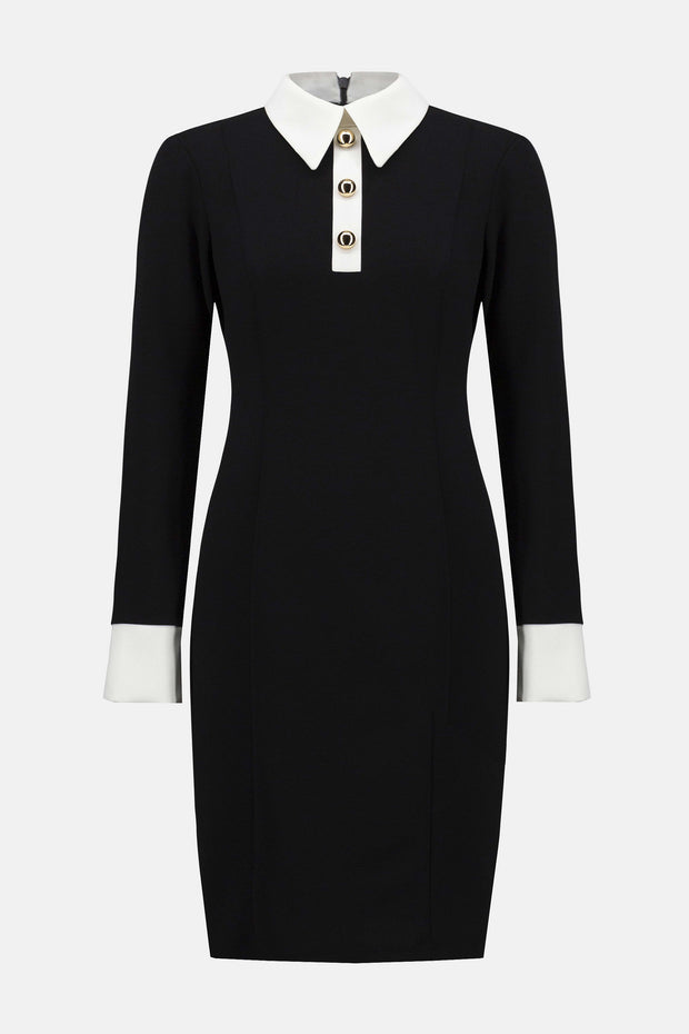 Scuba Crepe Colour-Block Shift Dress