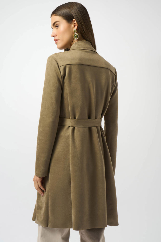 Scuba Suede Straight Coat