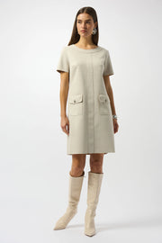 Scuba Suede Shift Dress