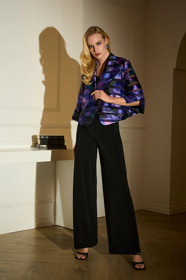 Signature | Novelty Abstract Print Swing Jacket