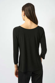Silky Knit Scoop Neck Fit & Flare Top