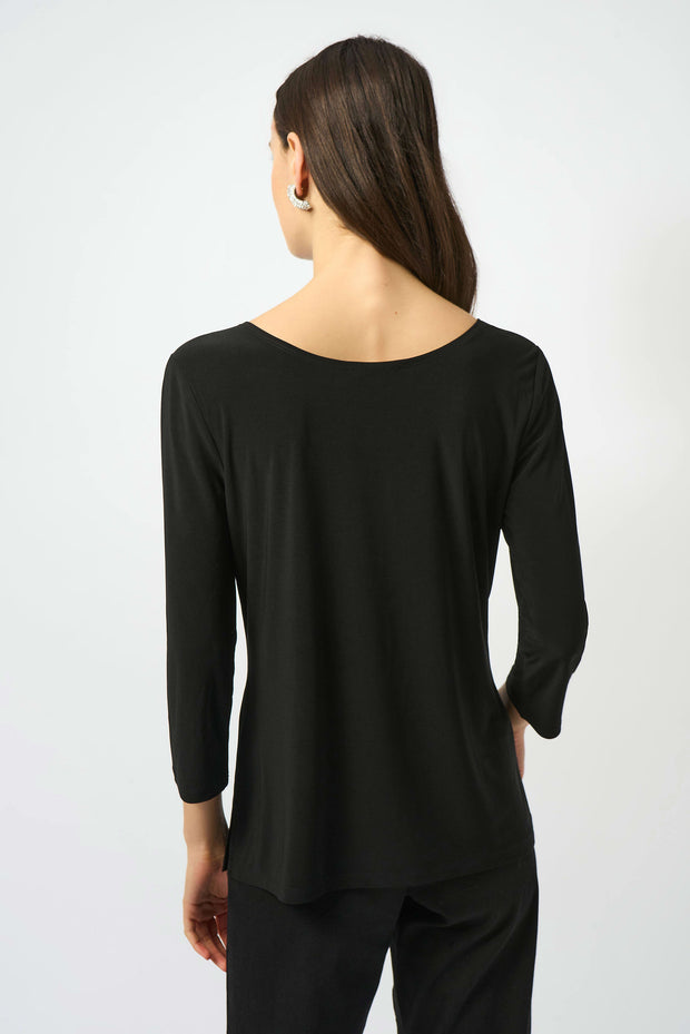 Silky Knit Scoop Neck Fit & Flare Top