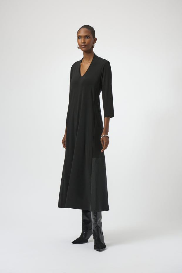 Silky Knit and Memory Trapeze Dress