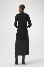 Silky Knit and Memory Trapeze Dress