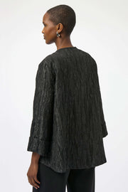 Textured Jacquard Swing Jacket
