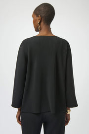 Pleated Scuba Crepe Boxy Top