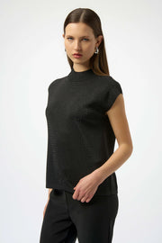 Sweater Knit Sleeveless Pullover with Iron-On Detail