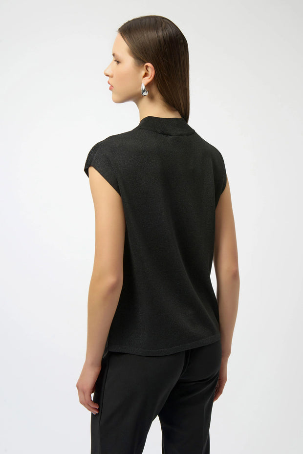 Sweater Knit Sleeveless Pullover with Iron-On Detail