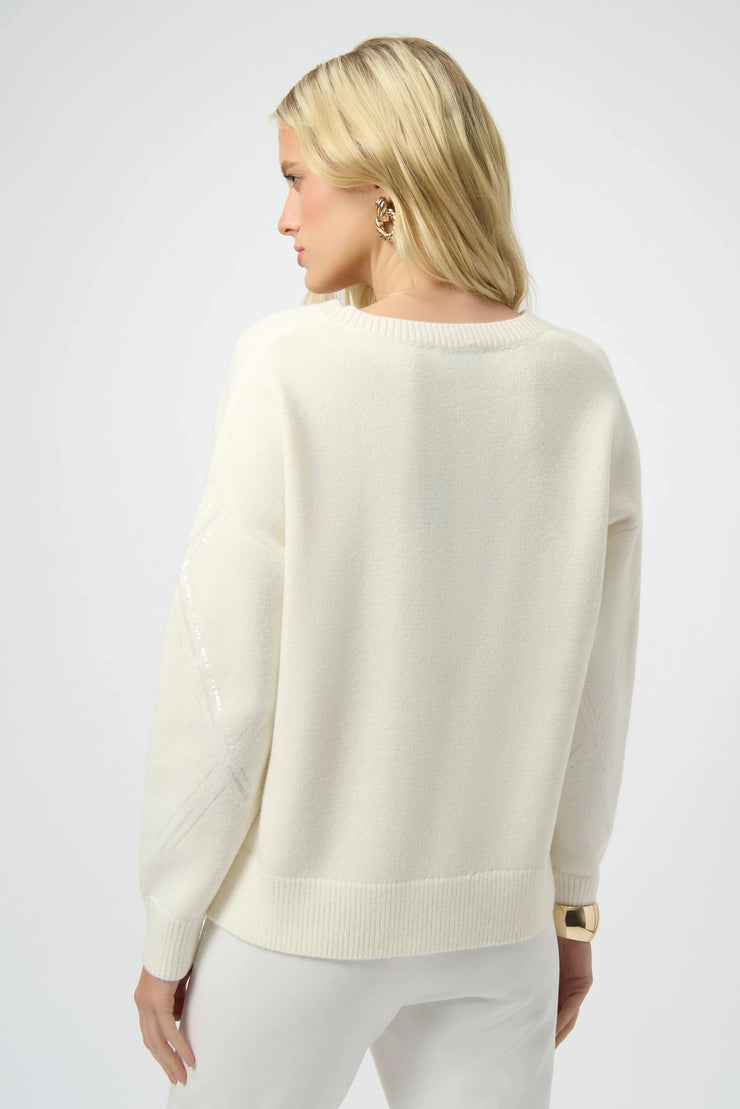Sweater Knit Pullover with Sequins