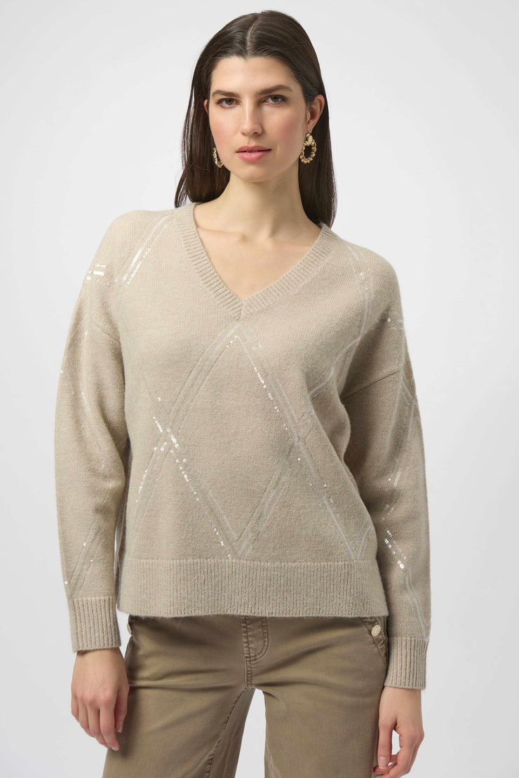 Sweater Knit Pullover with Sequins