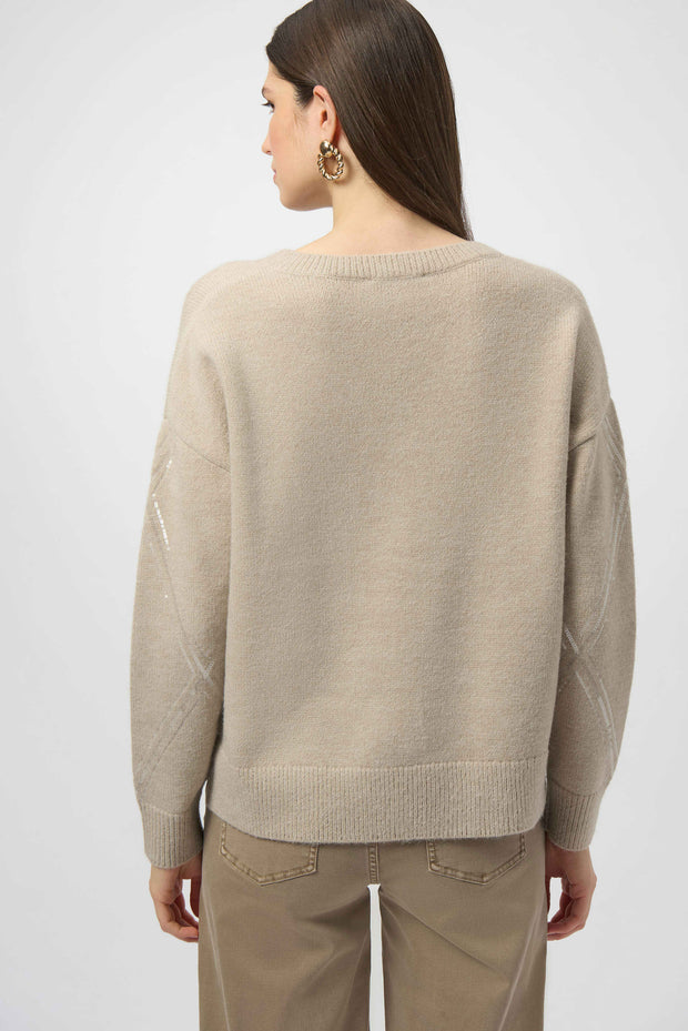 Sweater Knit Pullover with Sequins