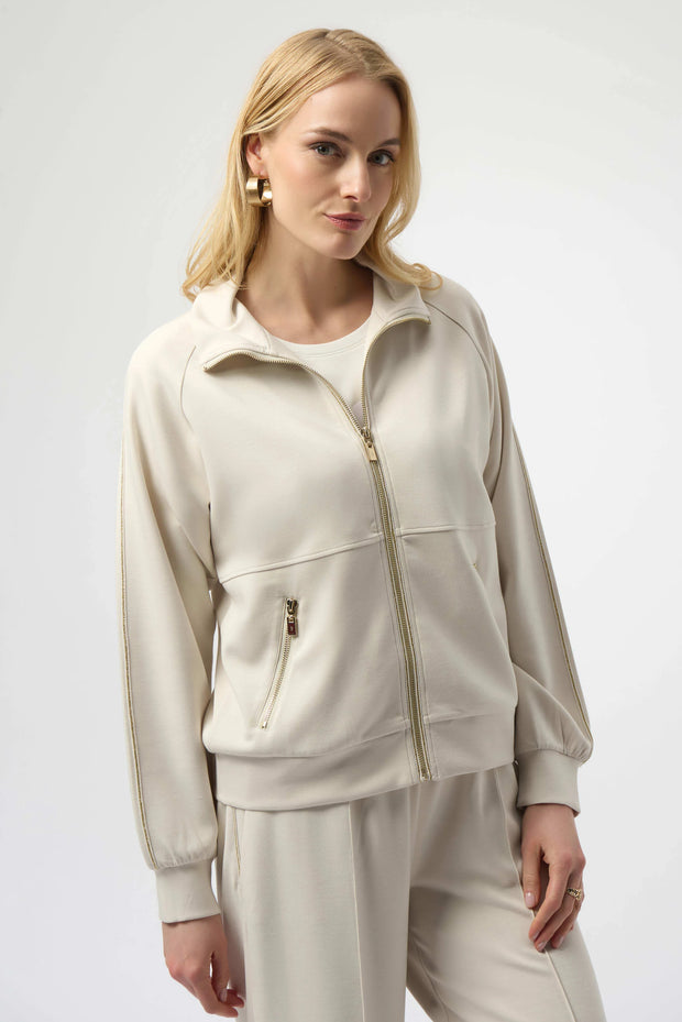 Scuba Jersey Funnel Neck Jacket