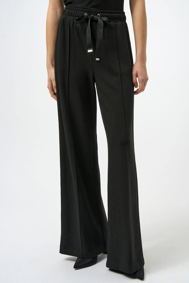 Scuba Jersey Wide Leg Pull-On Pants