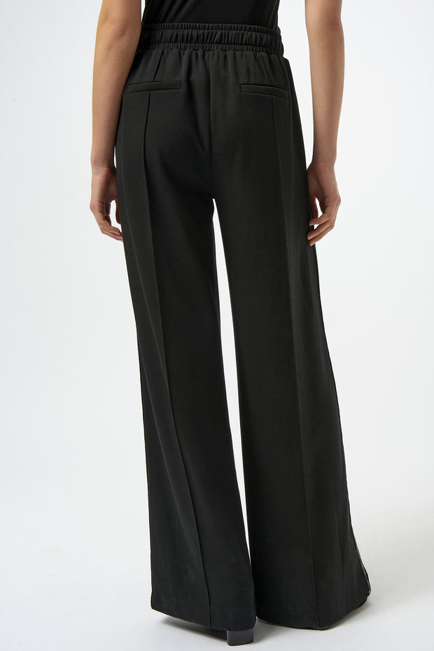 Scuba Jersey Wide Leg Pull-On Pants