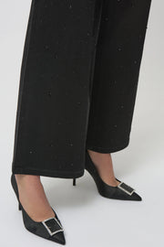 Classic Wide Leg Jeans with Rhinestones - Featherweave