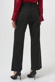 Classic Wide Leg Jeans with Rhinestones - Featherweave