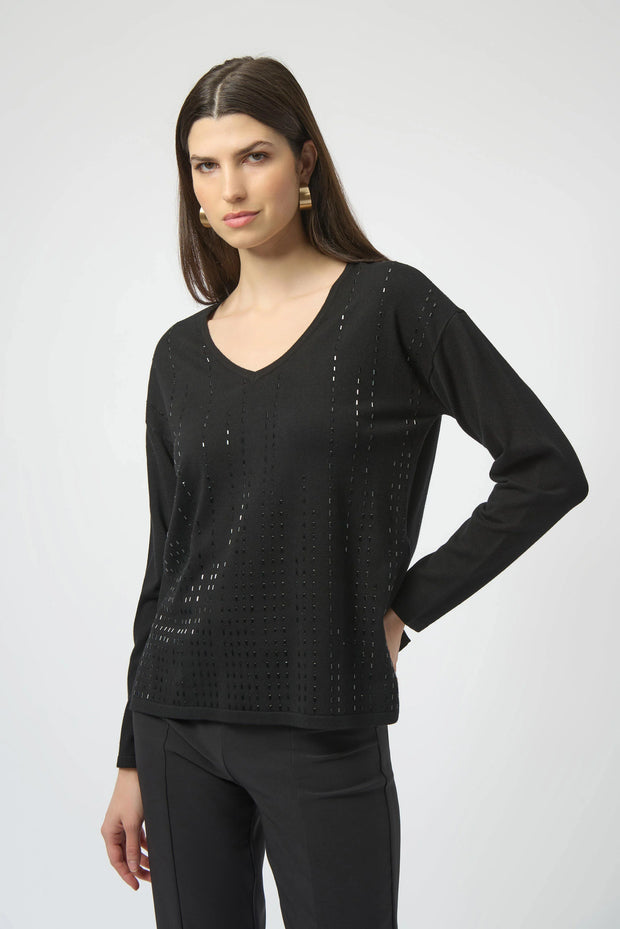 Sweater Knit Pullover with Iron-On Detail