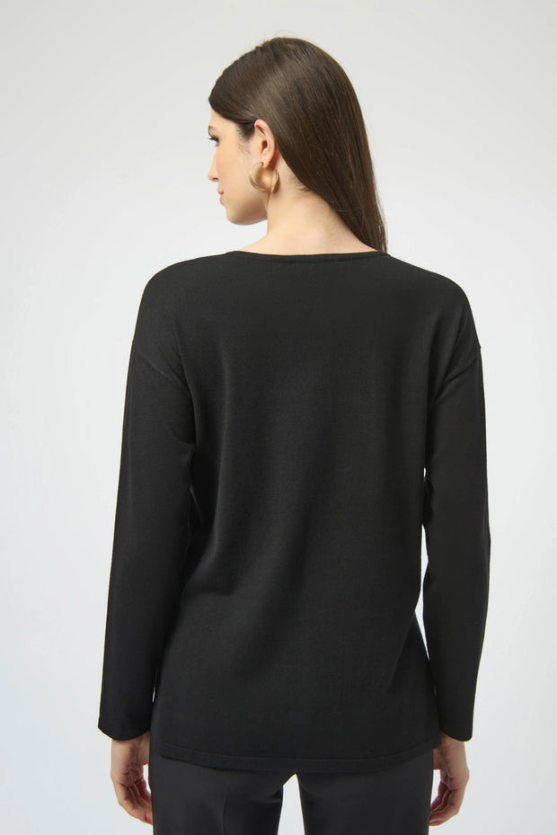 Sweater Knit Pullover with Iron-On Detail