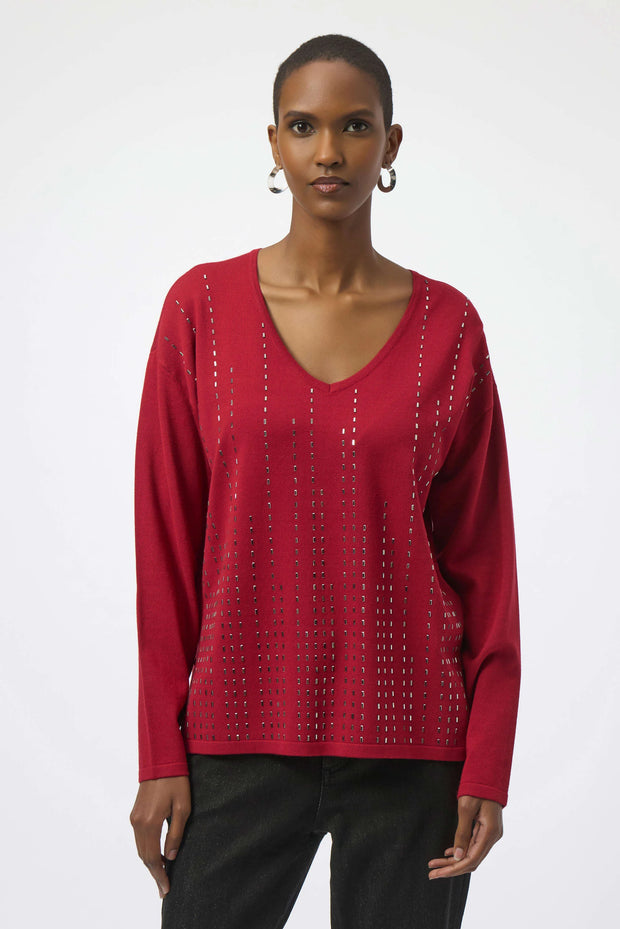 Sweater Knit Pullover with Iron-On Detail