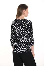 Dot Print Knit Top