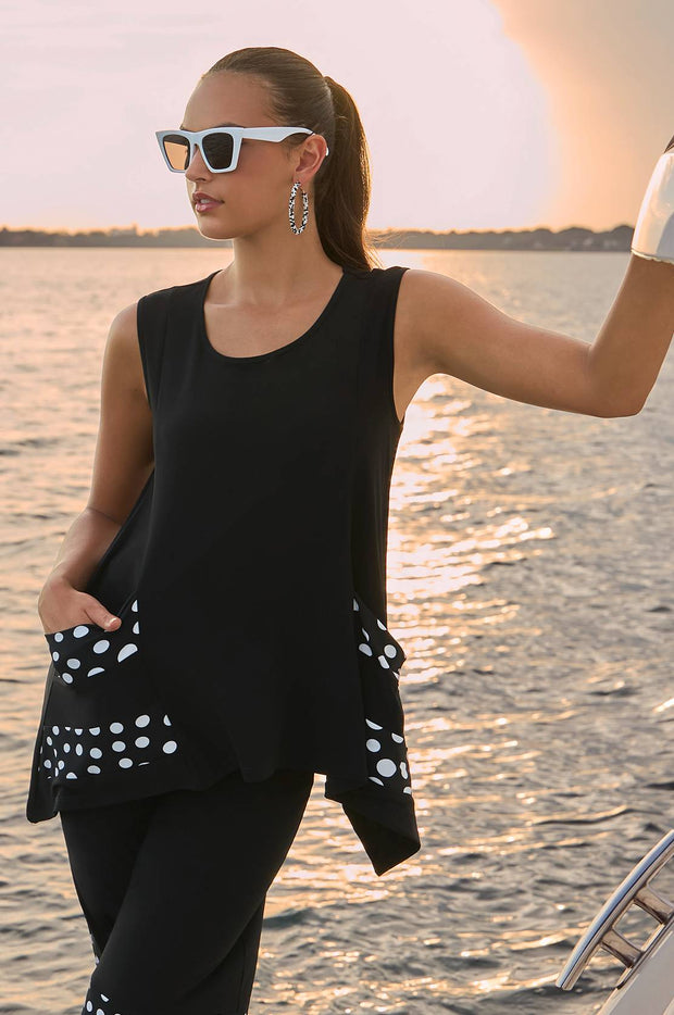 Polka Dot Sleeveless Tunic