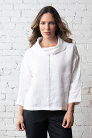 Cowl Neck Handstitch Pull Over