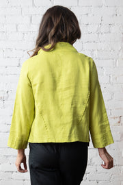 Linen Pleat Pocket Jacket